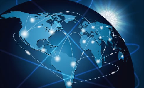 5大陸での世界中の販売